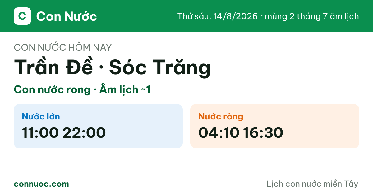 🌊 Con nước Trần Đề