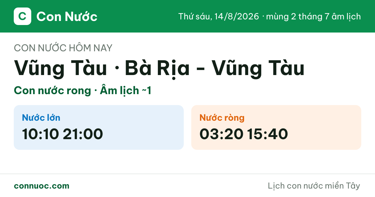 🌊 Con nước Vũng Tàu